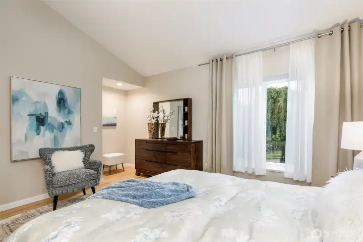 Primary Bedroom with Vaulted Ceilings