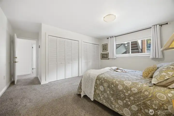 primary bedroom with large closets
