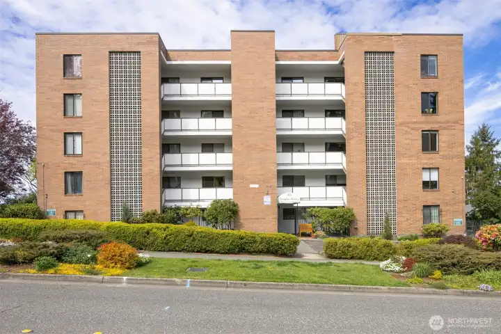 looking west front of building