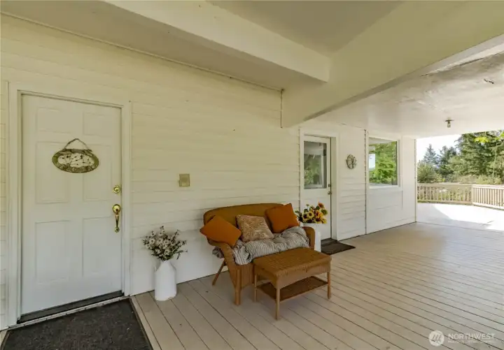 Inviting covered front porch.