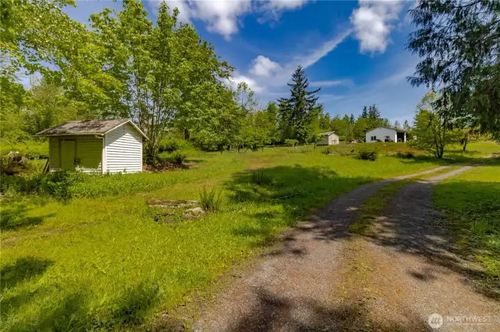 Outbuildings located on this private, secluded property.