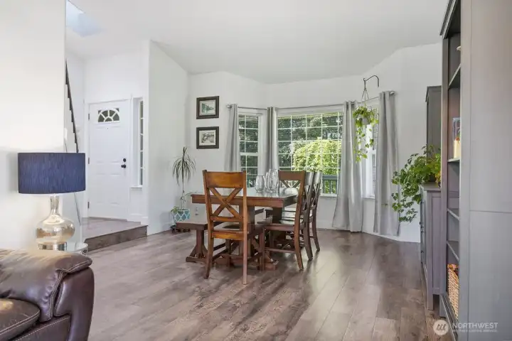 Dining and Living area create a greatroom with flexible use