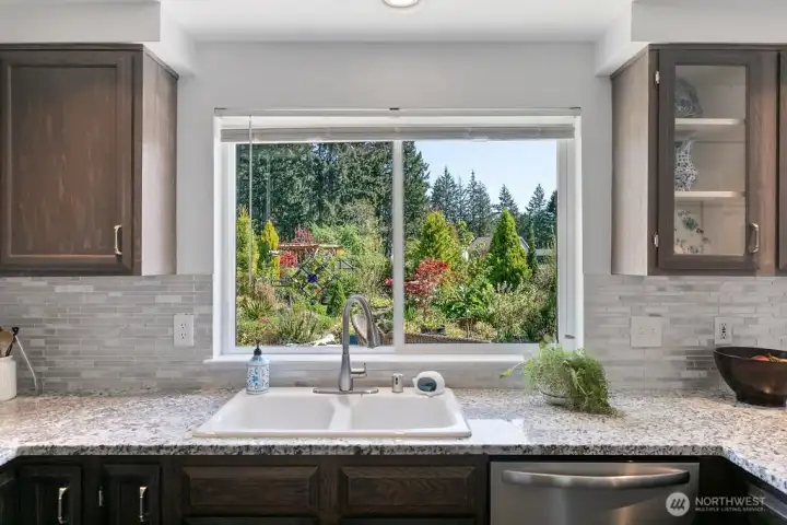 Admire your garden from the kitchen window