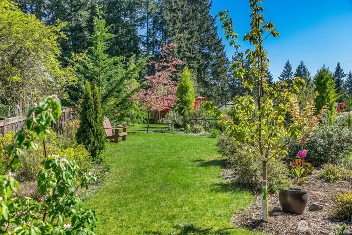Landscaped side yard