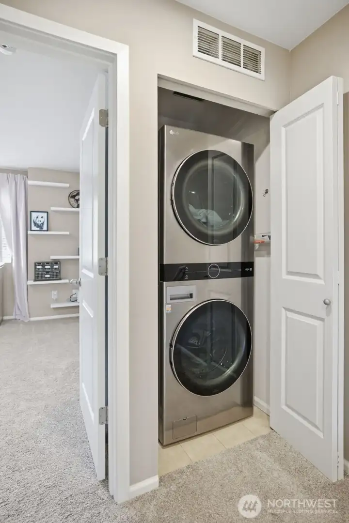 In-Unit Stacked Washer and Dryer