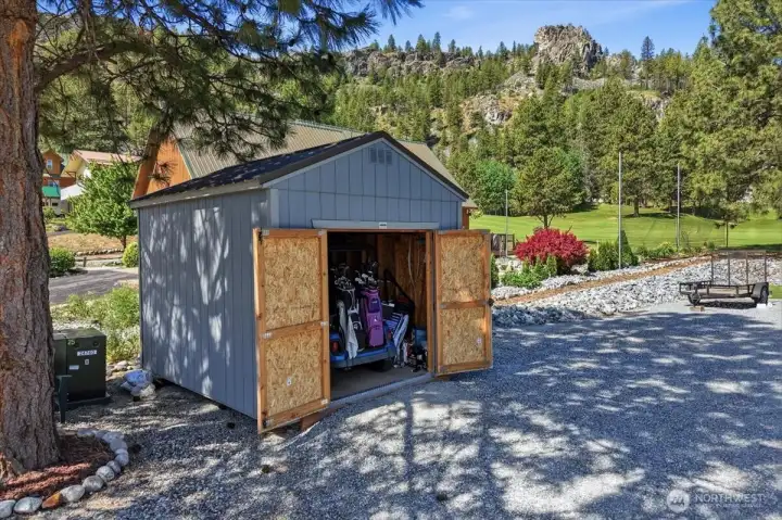 Golf cart shed