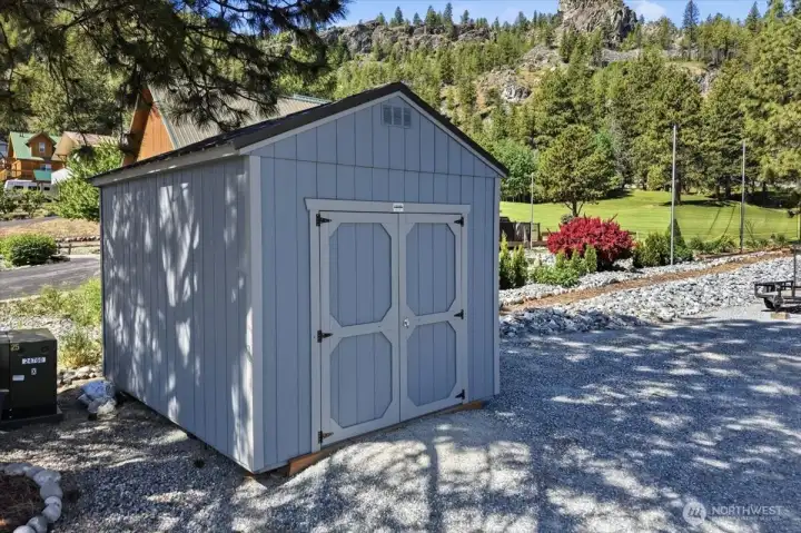 Golf cart shed