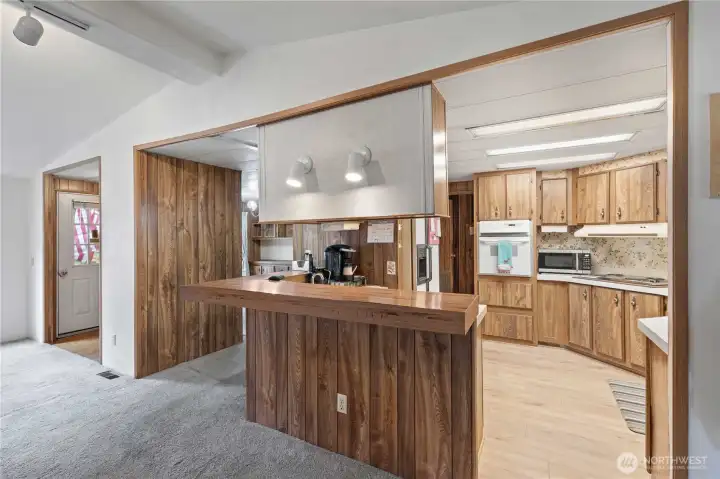 KITCHEN with Eating Bar. Eating Bar has extra prep/bar sink!