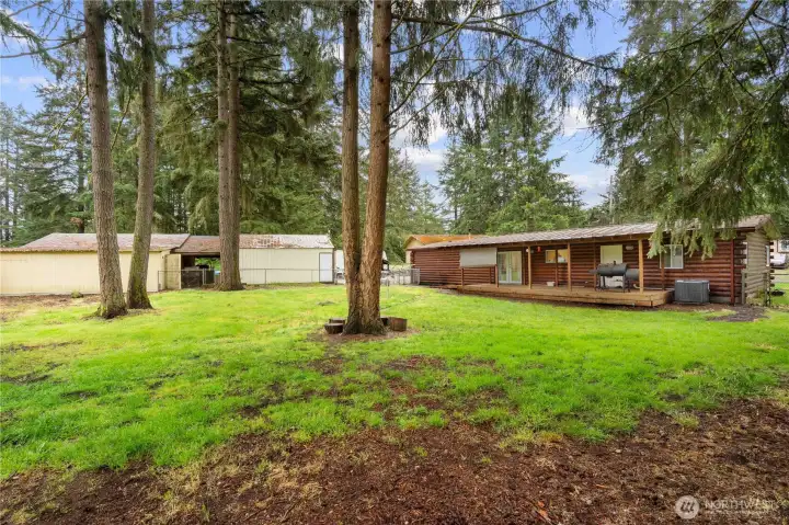 VIEW of the backyard facing the Shops