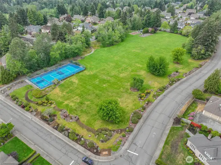 Brand new private tennis courts in the 5 acre park Brand new private tennis courts in the 5 acre park
