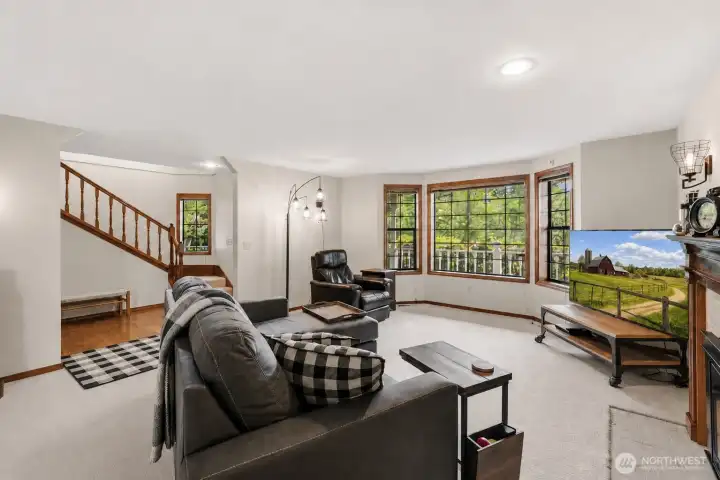 Formal living room looks out to the park Formal living room looks out to the park