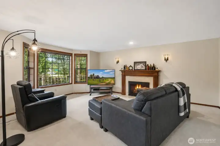 Cozy gas fireplace! Cozy gas fireplace!