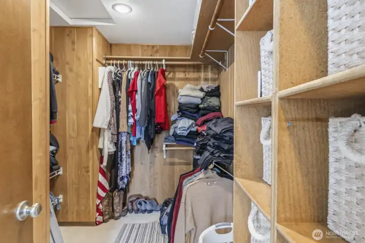 Cedar walk-in-closet in primary bedroom Cedar walk-in-closet in primary bedroom