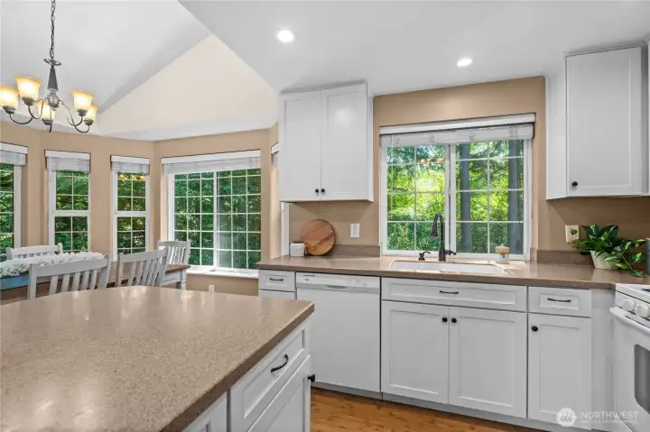 The true anchor of the home. This inviting kitchen balances elegant finishes with an effortless workflow, offering plenty of room for both serious cooking and casual socializing around the counter.