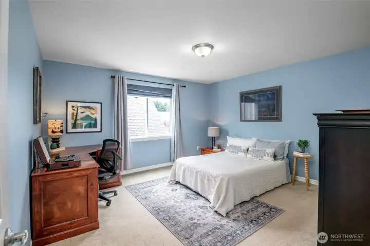 Large bedrooms with oversized closets.