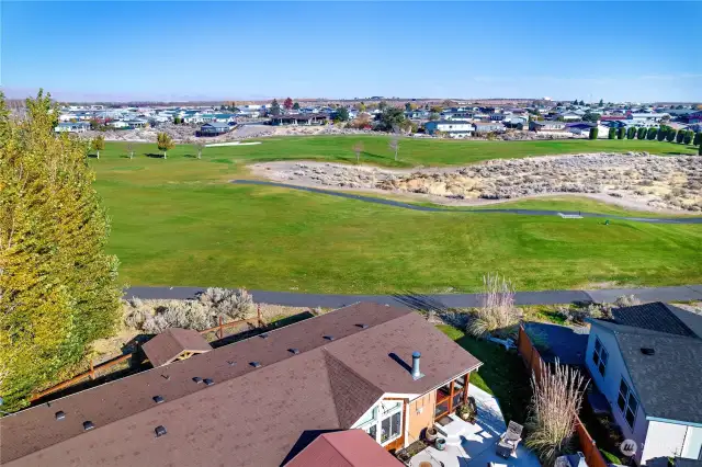 Aerial of golf course