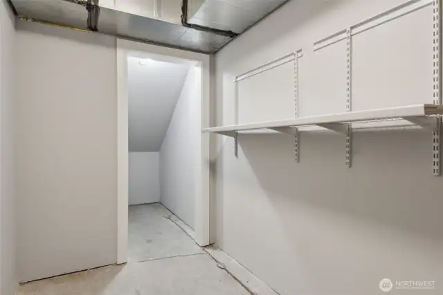Generous storage area