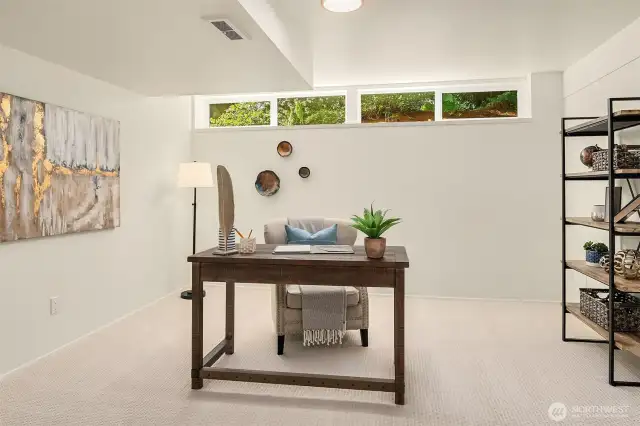 Wonderful home office with room for two.