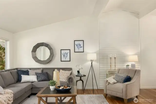 Open floor plan ideal for entertaining.