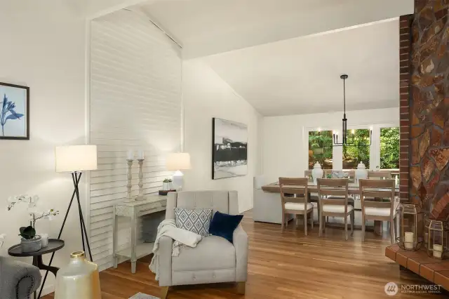 Vaulted ceilings.