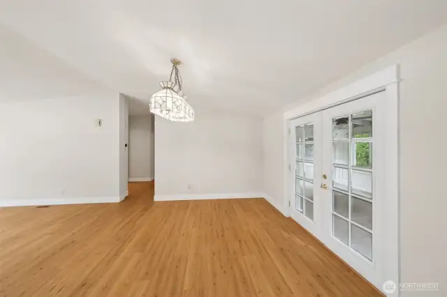 Notice the wide trim around the doors.