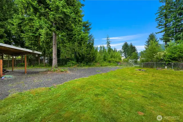 Backyard partial view
