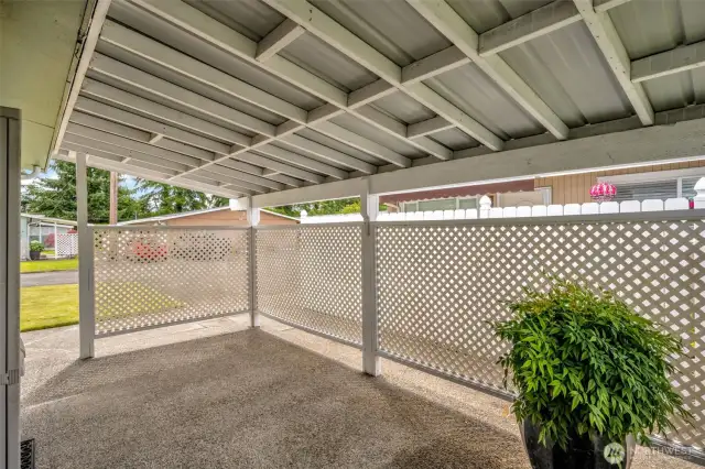 Covered patio to enjoy year round