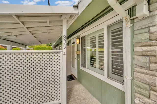 Partician to keep the covered patio private.