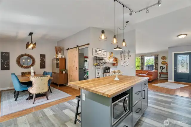 Dining/Kitchen/Entry/Living Rm