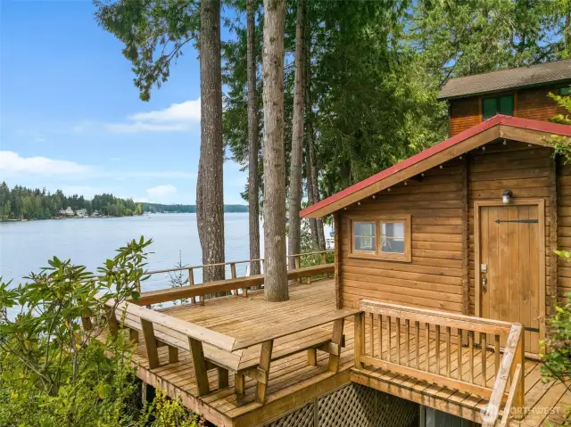 Expansive lake views and amazing sunsets from your private, elevated deck.