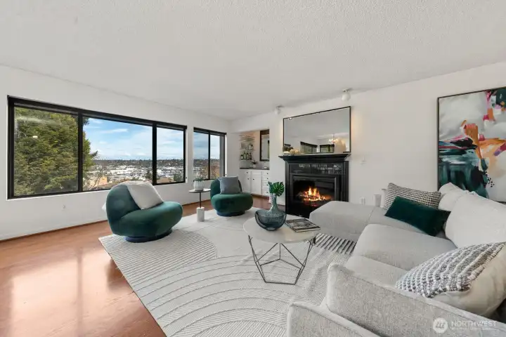 Living room with gorgeous view
