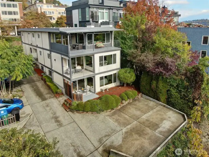 South Facing View of Triplex