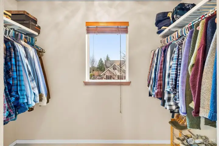 Primary closet.