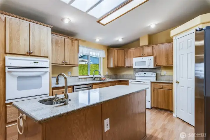 Kitchen with lots of bright light