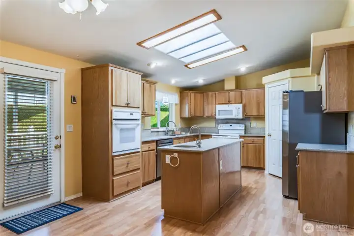Lots of countertop and storage space!