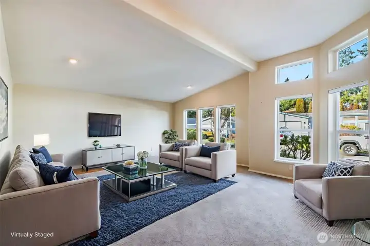 Living Room Virtually Staged