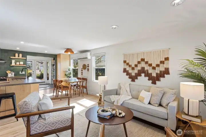 Light filled and open spaces flow seamlessly