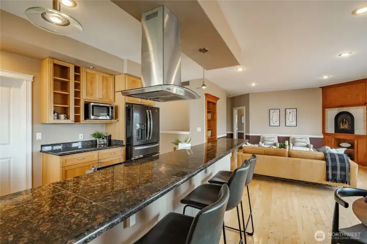 Kitchen and living room