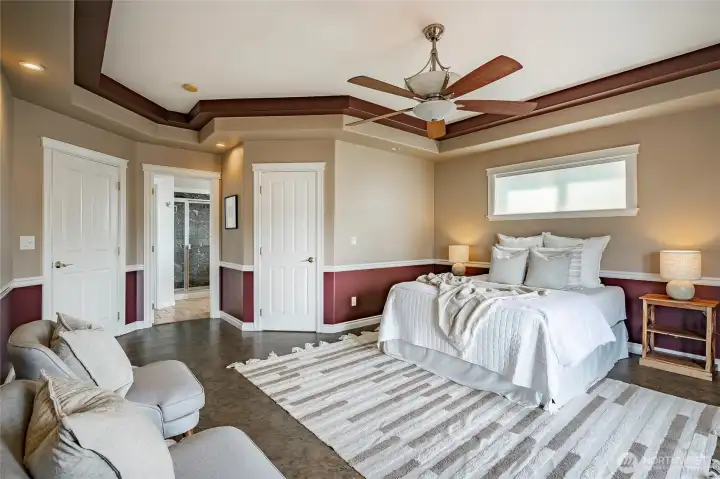 Primary Bedroom with large walk-in closet and private bathroom