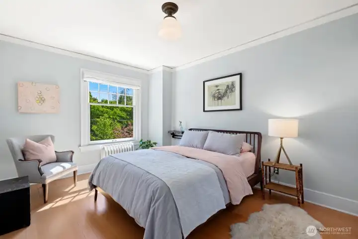Third large bedroom overlooks front yard. Third large bedroom overlooks front yard.