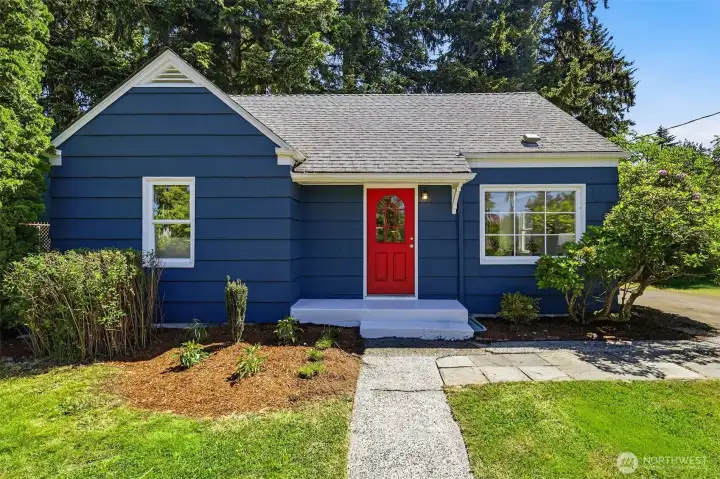 Charming front exterior with classic curb appeal and a warm Olympic Hills welcome