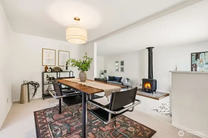 Bright dining space with easy flow to the kitchen and living areas