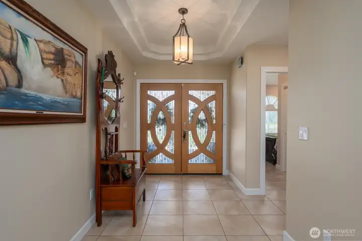 An elegant entrance to a gorgeous home!