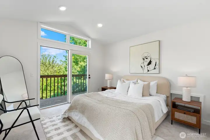 Primary BR Up w/Balcony overlooking backyard Primary BR Up w/Balcony overlooking backyard