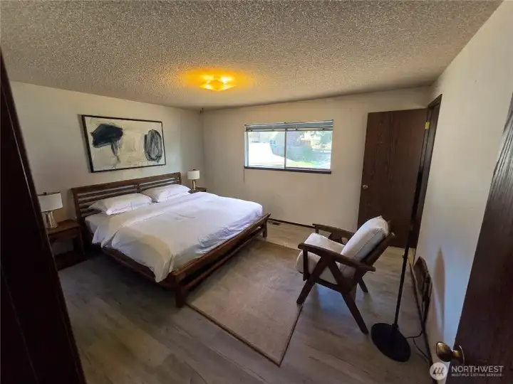 The master bedroom is on upper level
