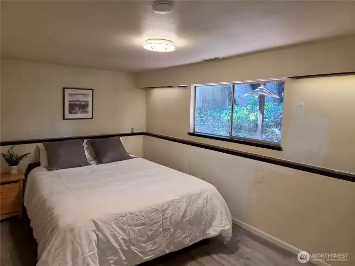 The bedroom 1 is at lower level