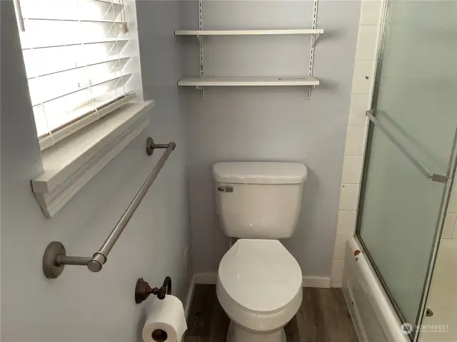 Master bathroom with window