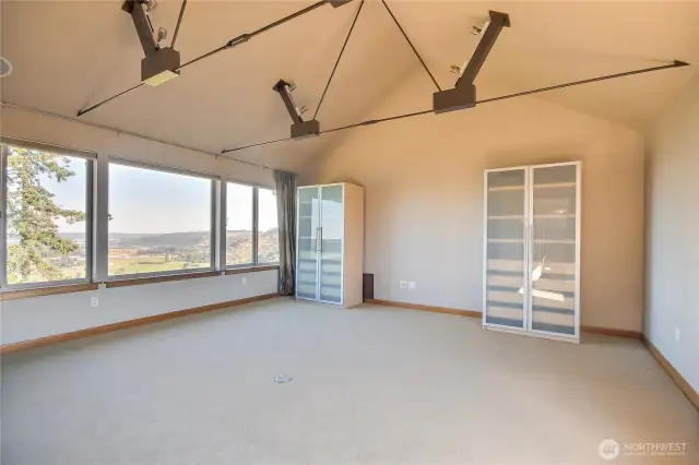 Large bonus room with vaulted ceiling
