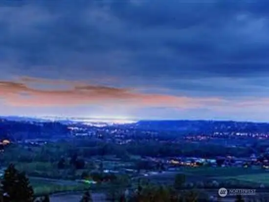 Evening view of Port of Tacoma and Orting Valley