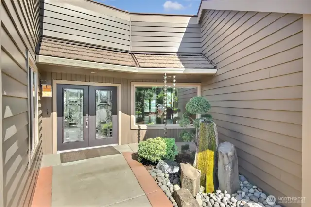 Entry with water feature